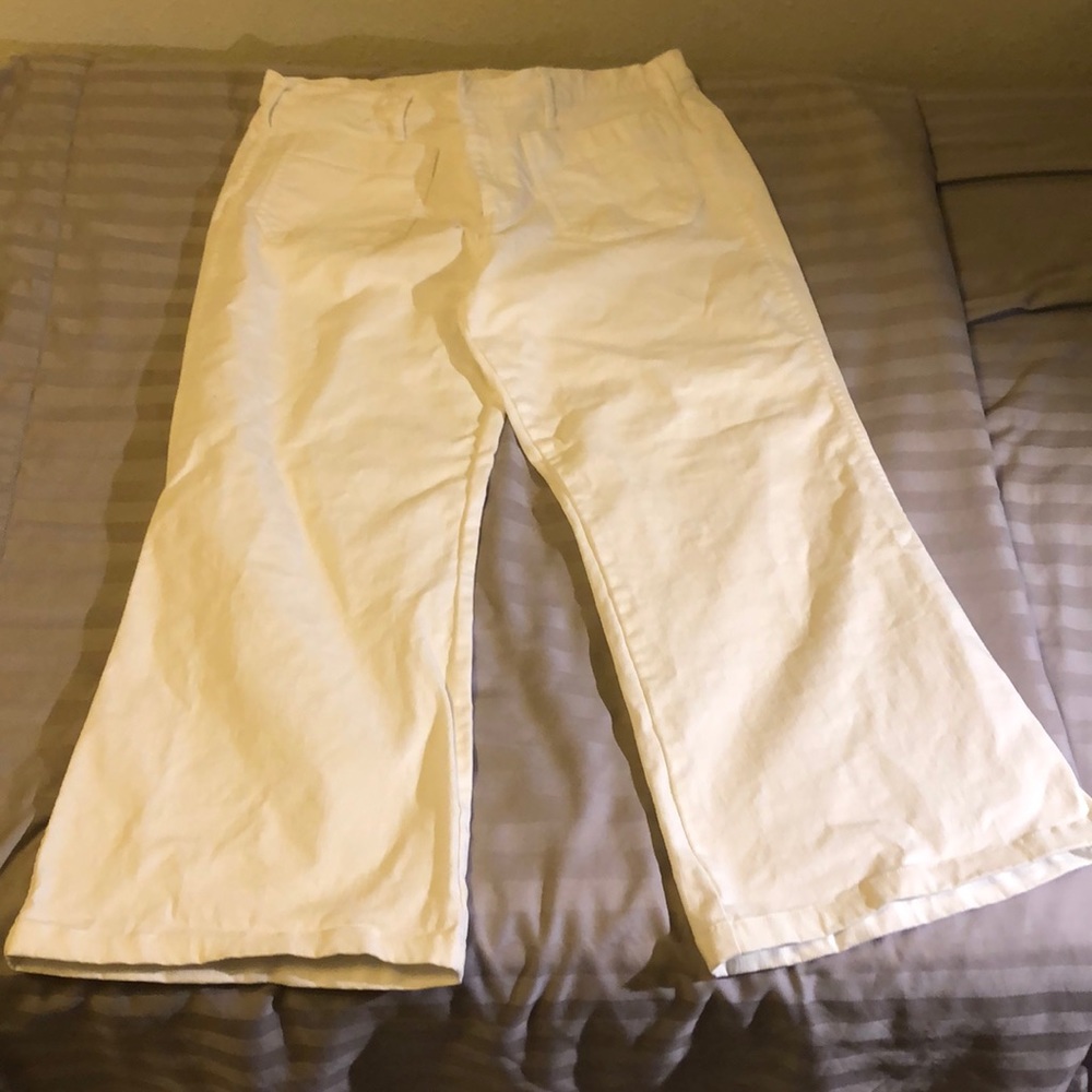 White bell bottom jeans